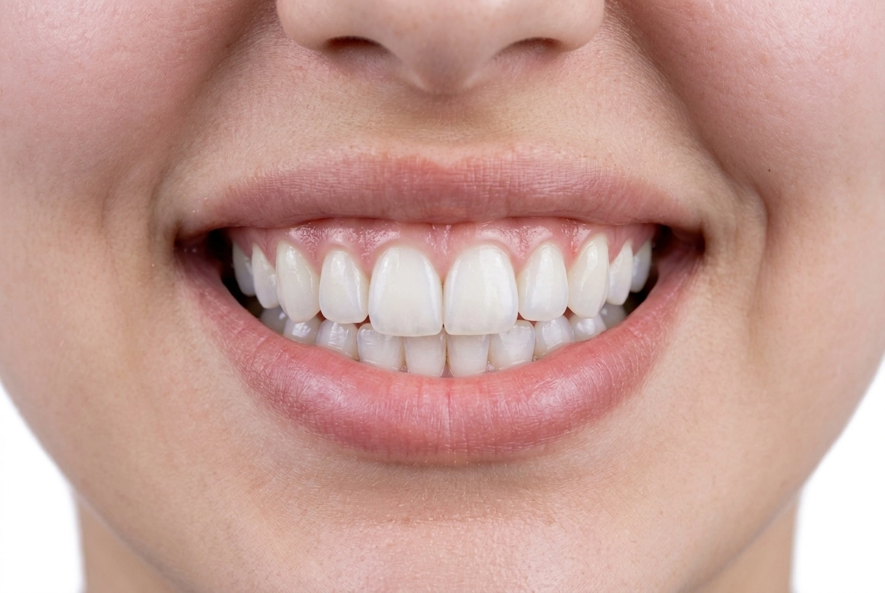 ابتسامة جميلة طبيعية بعد علاج تجميل الأسنان — Dental Home Clinic بغداد